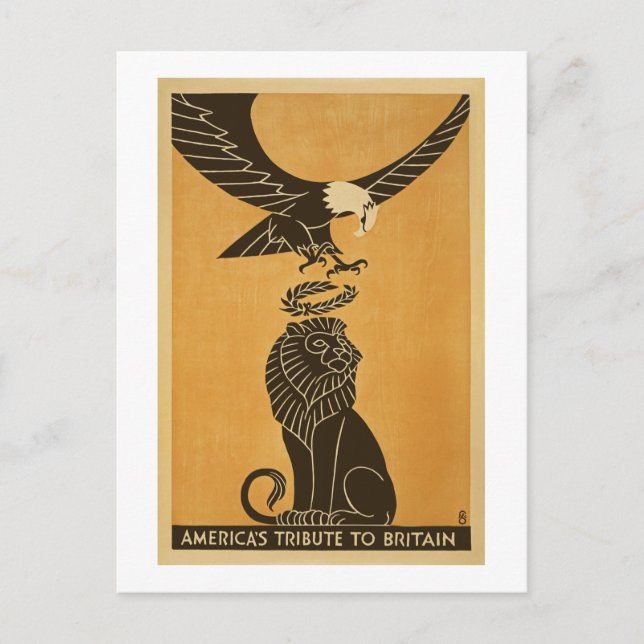 Amerikas Tribut an Großbritannien Großbritannien,  Postkarte (Vorderseite)