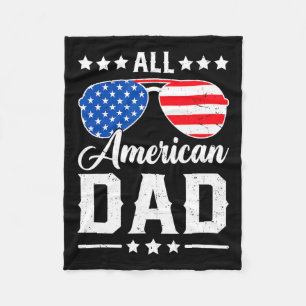 Amerikas Vater 4. Juli Funny Patriotic Usa Match Fleecedecke
