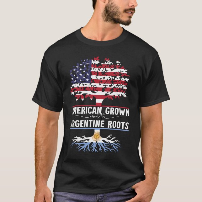 Amerikas Wachstum mit argentinischen Wurzeln T-Shirt (Vorderseite)