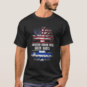 Amerikas Wachstum mit griechischer Roots USA Flagg T-Shirt
