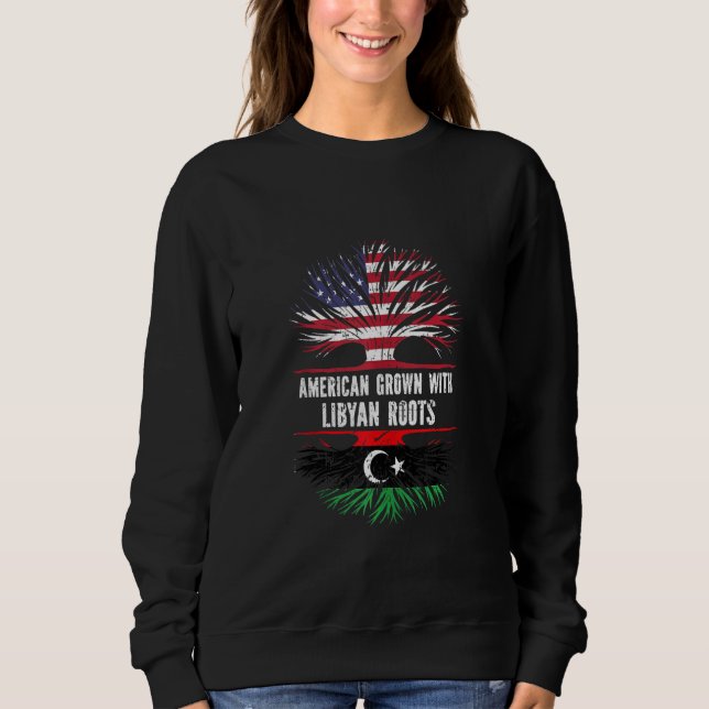 Amerikas Wachstum mit libyschen Wurzeln unter der  Sweatshirt (Vorderseite)