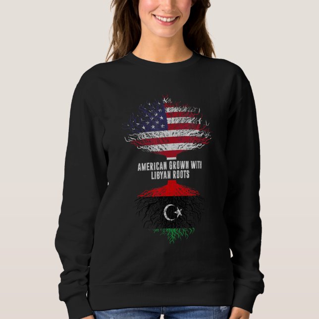 Amerikas Wachstum mit libyschen Wurzeln unter der  Sweatshirt (Vorderseite)
