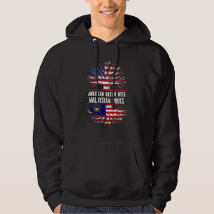 Amerikas Wachstum mit malaysischen Wurzeln US-Flag Hoodie