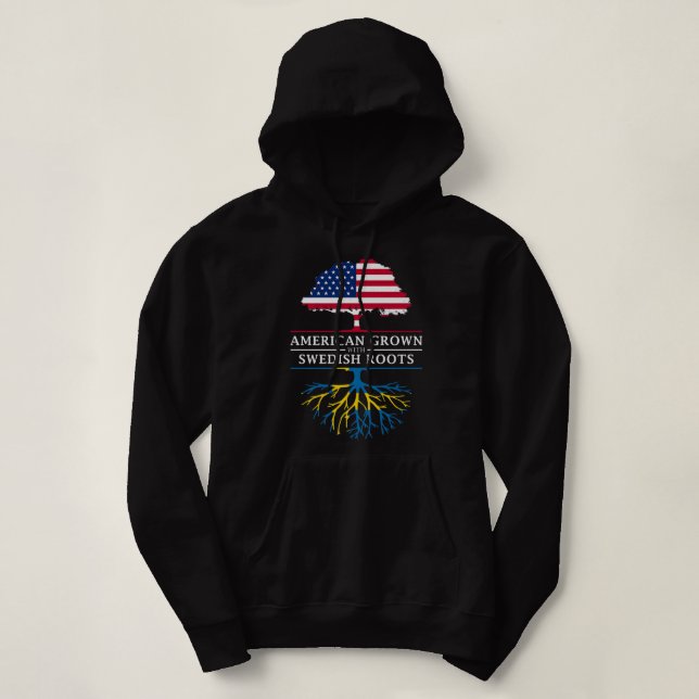 Amerikas Wachstum mit schwedischen Wurzeln Schwede Hoodie (Design vorne)