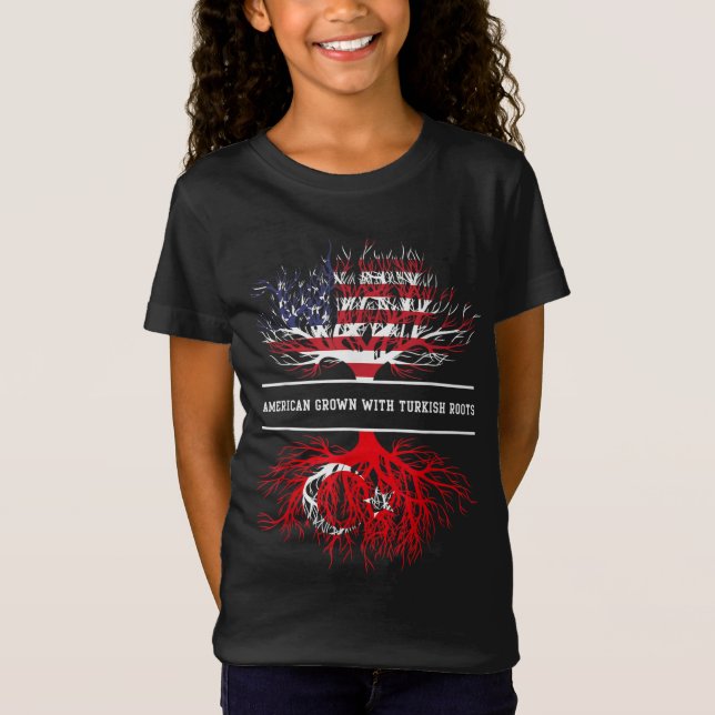 Amerikas Wachstum mit türkischen Wurzeln Türkei T-Shirt (Vorderseite)