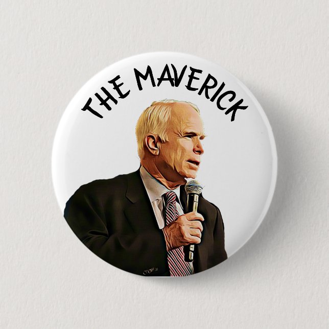 Amerikas Wahrer Hero John McCain-Gedenkmal Button (Vorderseite)