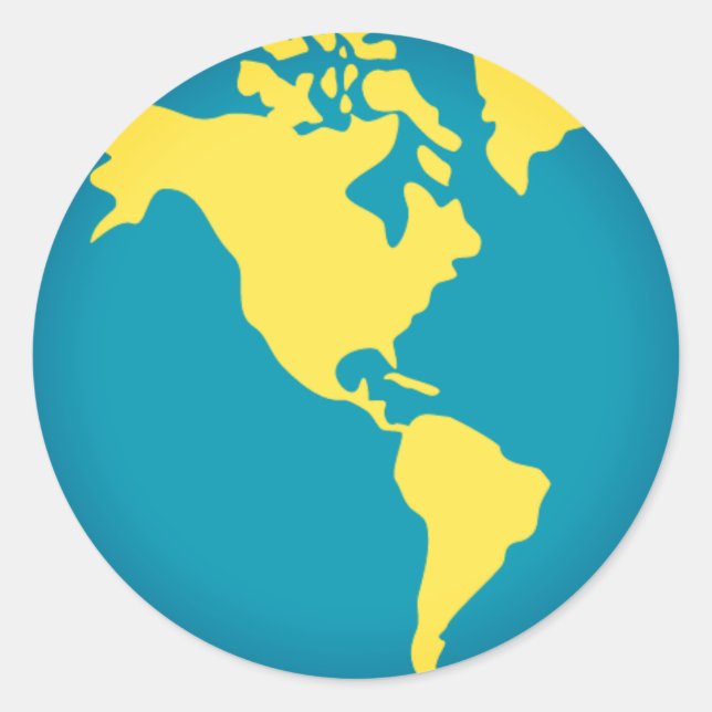 Amerikas Welt-Emoji Runder Aufkleber (Vorderseite)