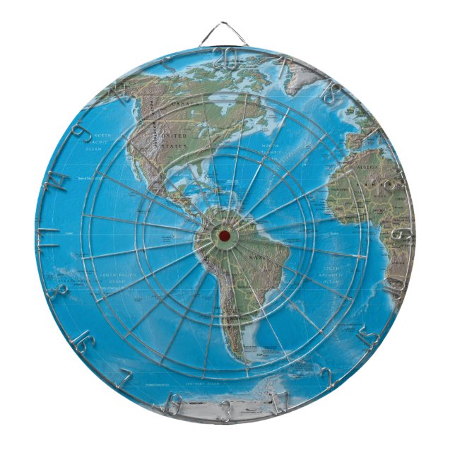 Amerikas World Map Dartboard Dartscheibe (vorne)