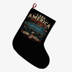 Amerikasee USA Zuvor Lustig Patriotisch Großer Weihnachtsstrumpf