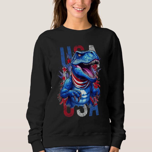Amerisaurus Rex 4th of July TRex US Flag Patriotic Sweatshirt (Vorderseite)