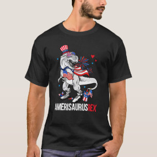 Amerisaurus Rex Dinosaur Feuerwerk 4. Juli Bo T-Shirt
