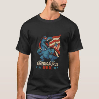 Amerisaurus Rex Funny Patriotic Dinosaur 4. Ju T-Shirt