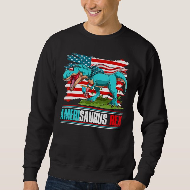 Amerisaurus Rex Independence Day USA Party US Patr Sweatshirt (Vorderseite)