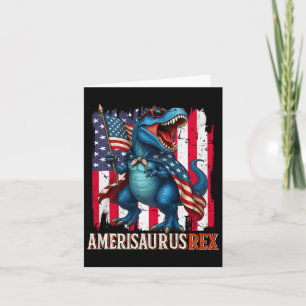 Amerisaurus T Rex Dinosaurier 4. Juli American Fl Karte