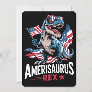 Amerisaurus T Rex Dinosaurier 4. Juli US-Amerikane Einladung