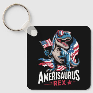 Amerisaurus T Rex Dinosaurier 4. Juli US-Amerikane Schlüsselanhänger