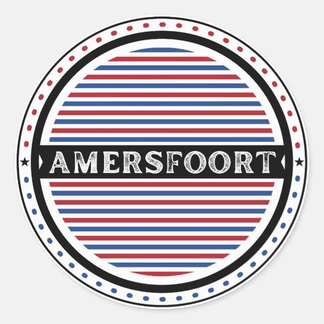Amersfoort City Pride Emblem – Dutch Identity Runder Aufkleber (Vorderseite)