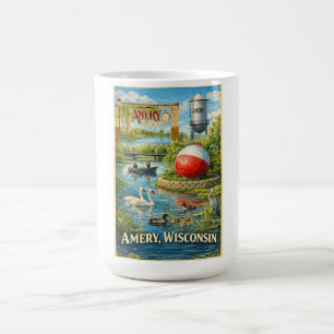Amery, Wisconsin City of Lakes Kaffeetasse