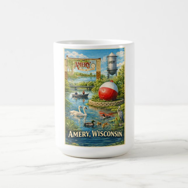 Amery, Wisconsin City of Lakes Kaffeetasse (Mittel)
