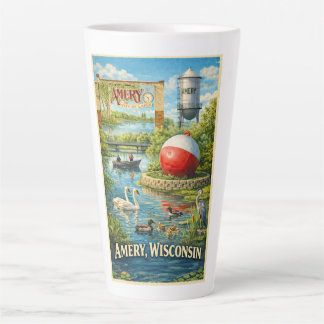 Amery, Wisconsin City of Lakes Latte-Becher Milchtasse