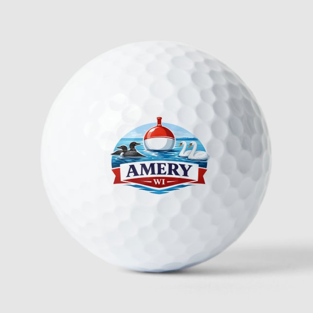 Amery Wisconsin Lake Life Souvenir - Golfball (Vorderseite)