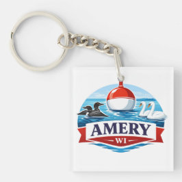 Amery Wisconsin Lake Life Souvenir - Keychain Schlüsselanhänger