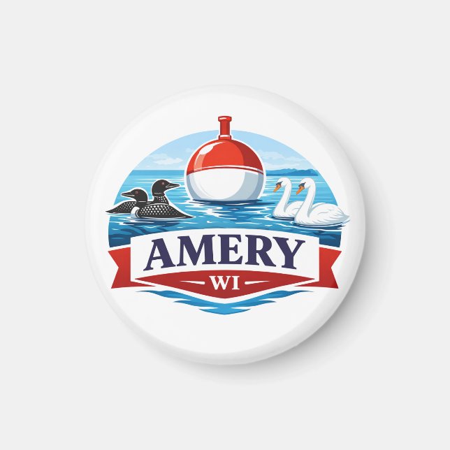 Amery Wisconsin Lake Life Souvenir - Magnet (Vorne)