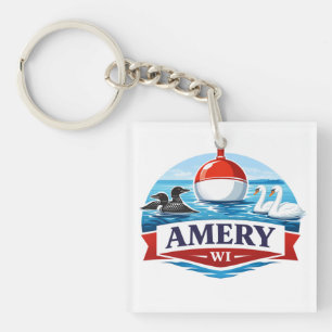 Amery Wisconsin Lake Life Souvenir - Schlüsselanhä Schlüsselanhänger