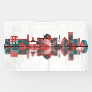 Ames Iowa Skyline Banner