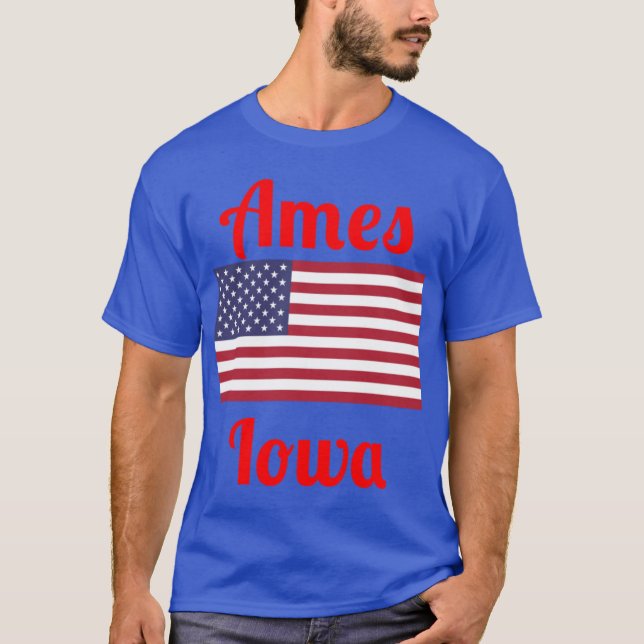 Ames Iowa Stilvolle Prints T-Shirt (Vorderseite)