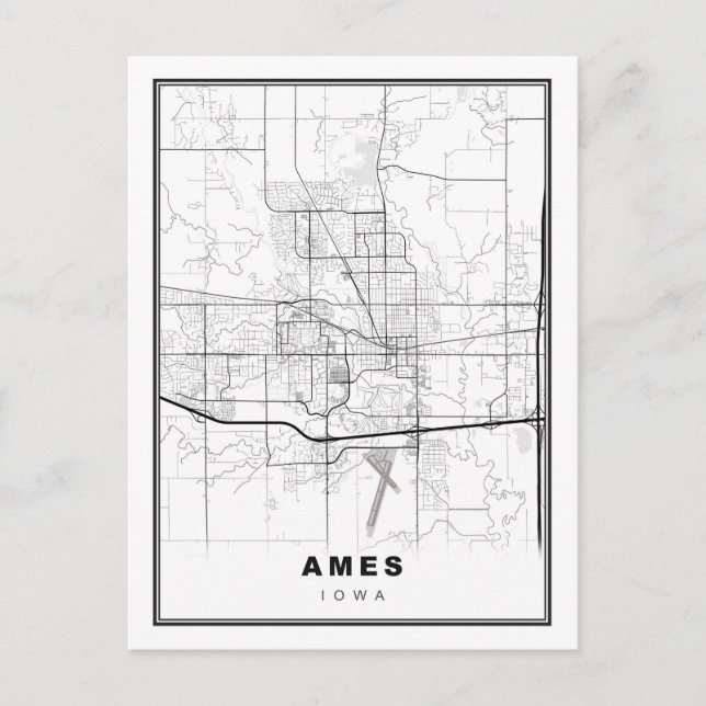 Ames Map Postkarte (Vorderseite)