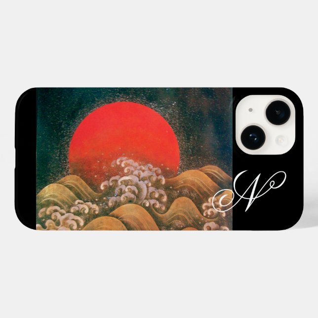 AMETERASU, rot-schwarz SUN GODESS Case-Mate iPhone Hülle (Rückseite (Horizontal))