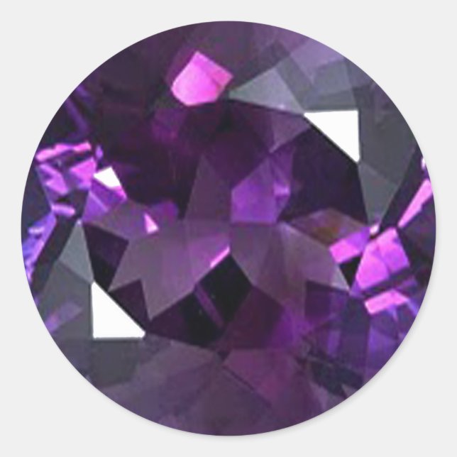 Amethyst-3-Aufkleber Runder Aufkleber (Vorderseite)