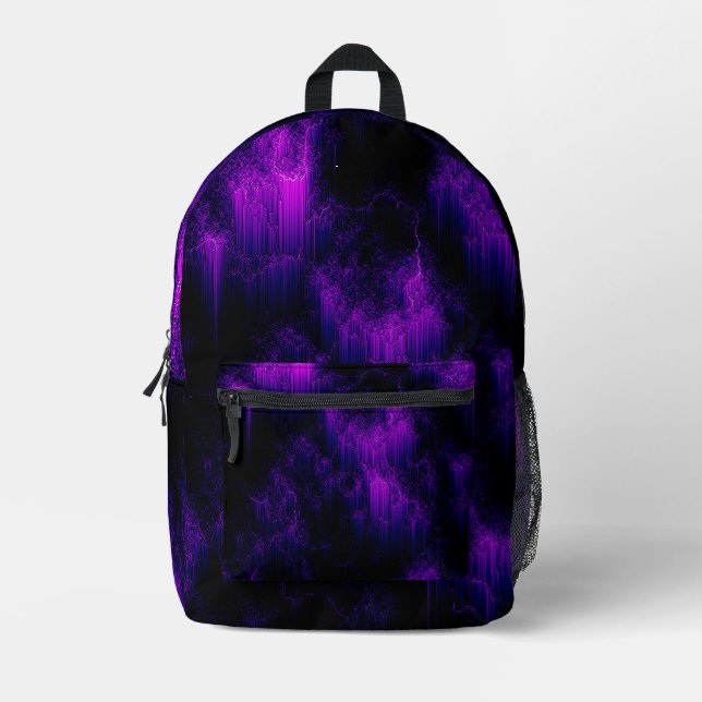 Amethyst Abstrakt Bedruckter Rucksack (Vorderseite)