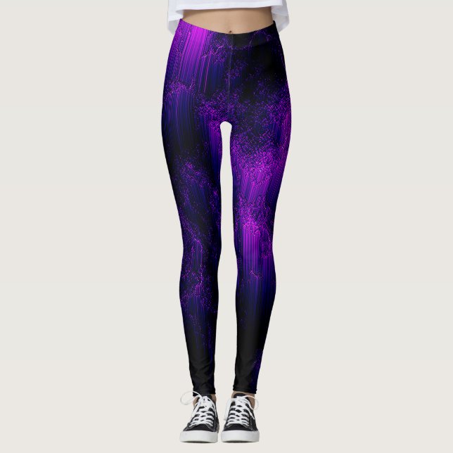 Amethyst Abstrakt Leggings (Vorderseite)