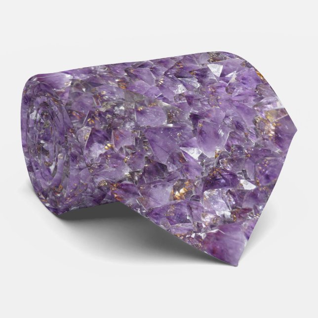 Amethyst-Abstraktes Muster Krawatte (Gerollt)