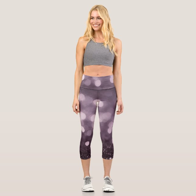 🔮 Amethyst Aura Capri Leggings (Vorderseite)