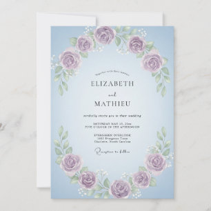 Amethyst Blauring Hochzeit Einladung