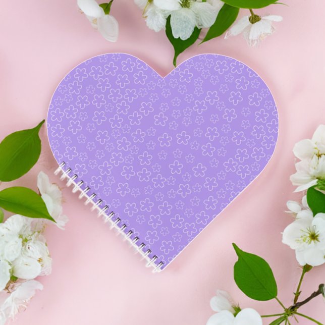 Amethyst Blossom Herz Notizbuch (Amethyst Blossom Heart Notebook Front)