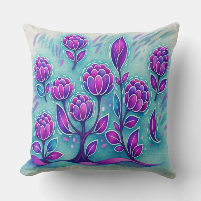 Amethyst-Blüte Kissen (Vorderseite)