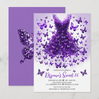 Amethyst Butterfly Dress Februar Birthstone Einladung