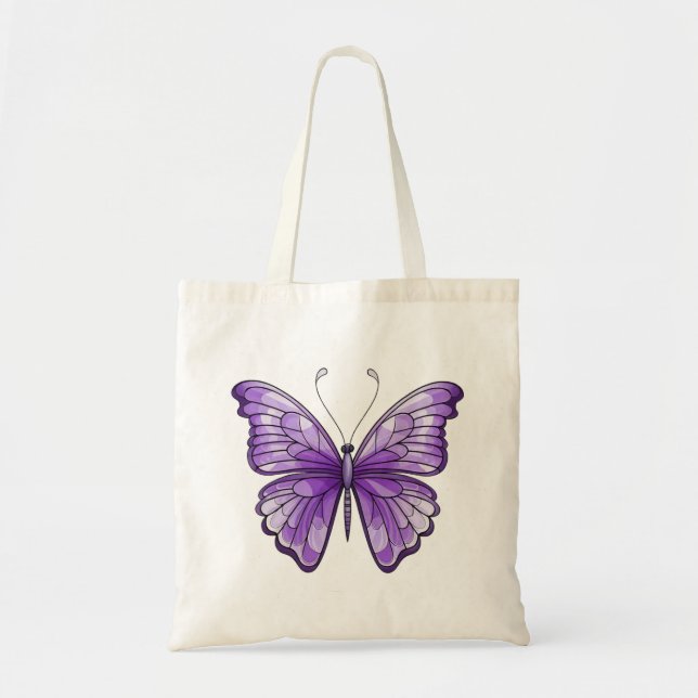 Amethyst Butterfly-Tasche Tragetasche (Vorne)