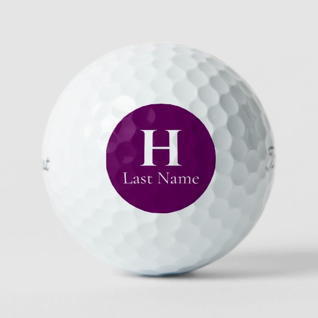 Amethyst Circle Personalisiert Golf Ball (3) HAMbW (Vorderseite)