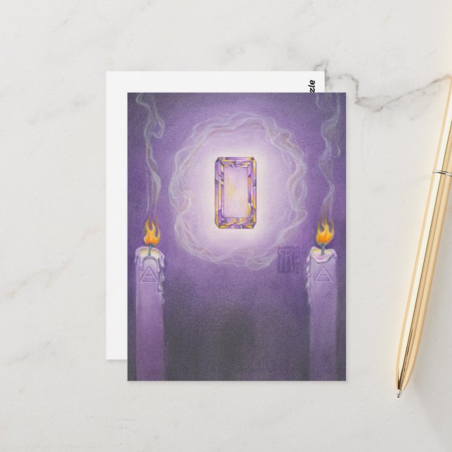 Amethyst Core Postkarte (Vorderseite/Rückseite Beispiel)