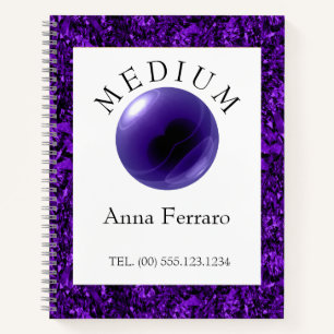 Amethyst Crystal Ball Glitzer Medium Clairvoyant Notizbuch