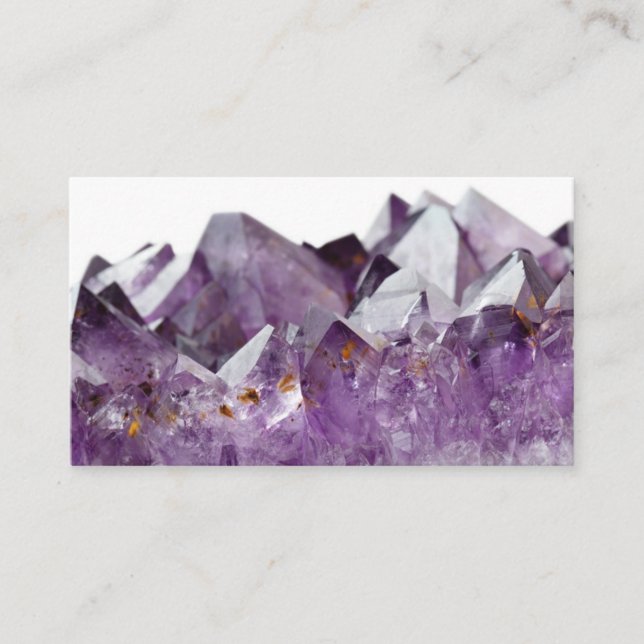 Amethyst Crystal Business Cards Visitenkarte (Vorderseite)