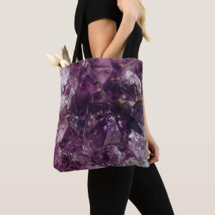Amethyst Crystal Cleansing Calming Energy Tot Bag