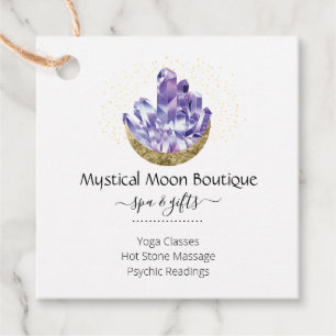 Amethyst Crystal Cluster Gold Crescent Moon Mystic Geschenkanhänger