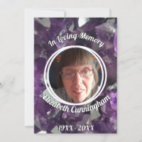 Amethyst Crystal Foto Memorial Program