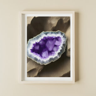 Amethyst Crystal Geode Digitale Kunst Poster